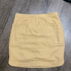 Vineyard vines wool mix skirt brown zipper pocket